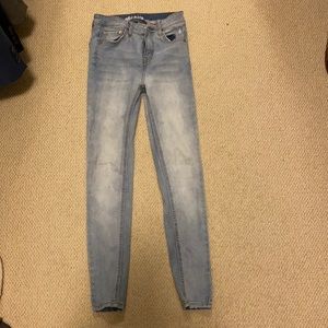 High waisted skinny jeans